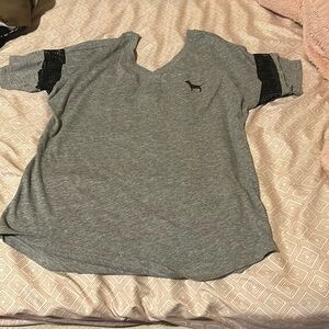 I am selling a Pink Victory Secrets shirt that hangs off the shoulders.